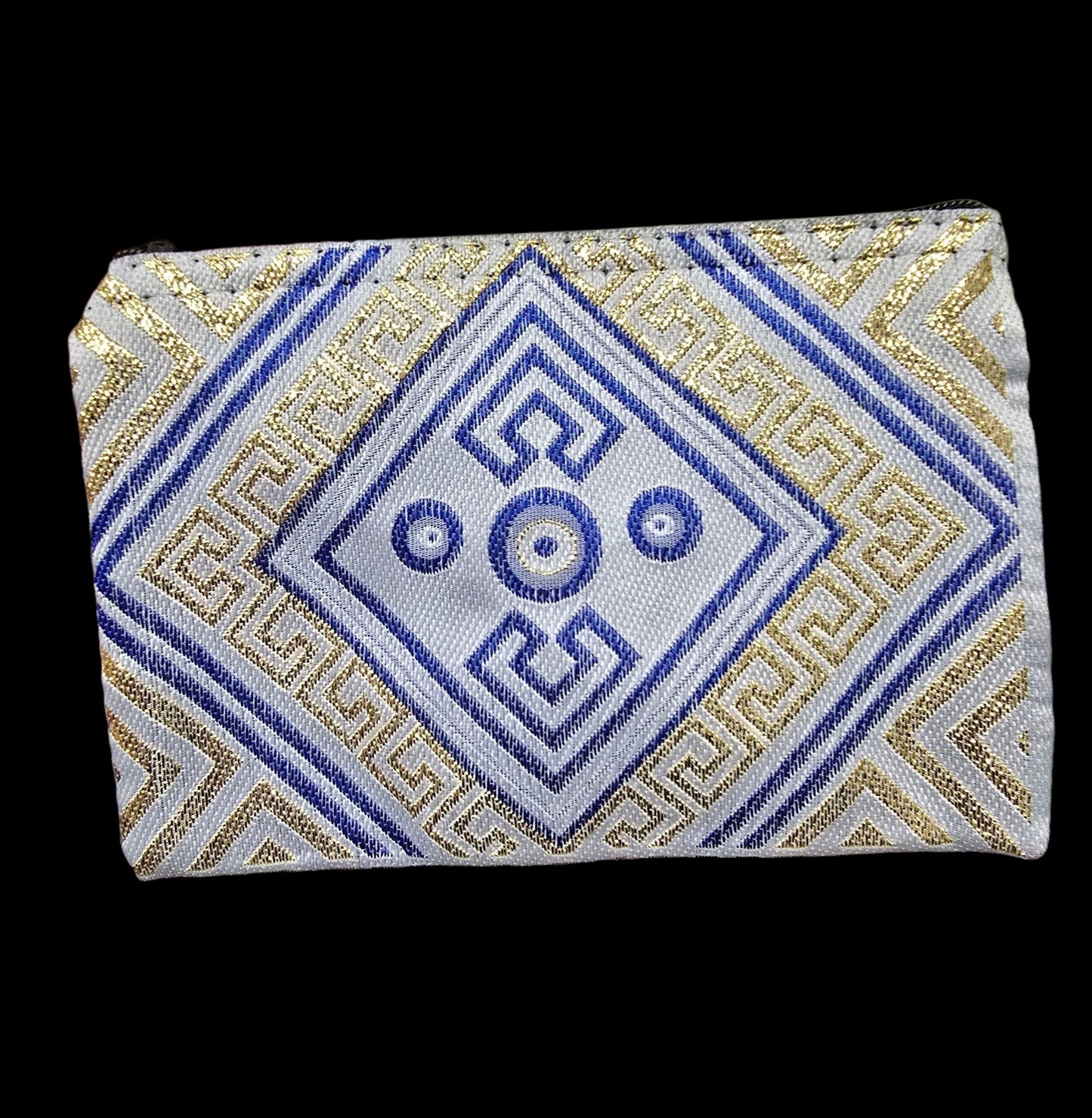 Small Woven Tapestry Purse – Greek Key Design