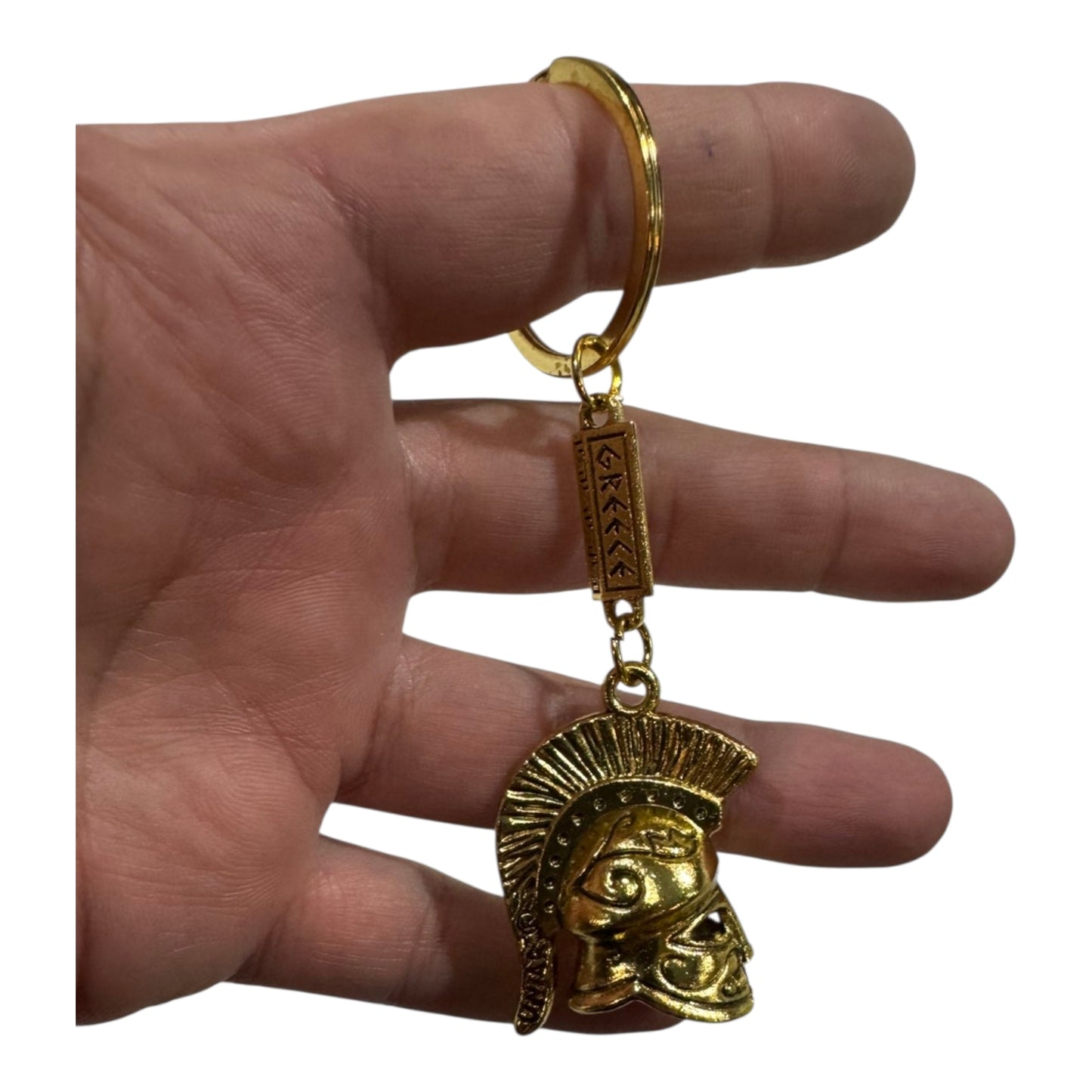 Bronze Spartan Helmet Keychain
