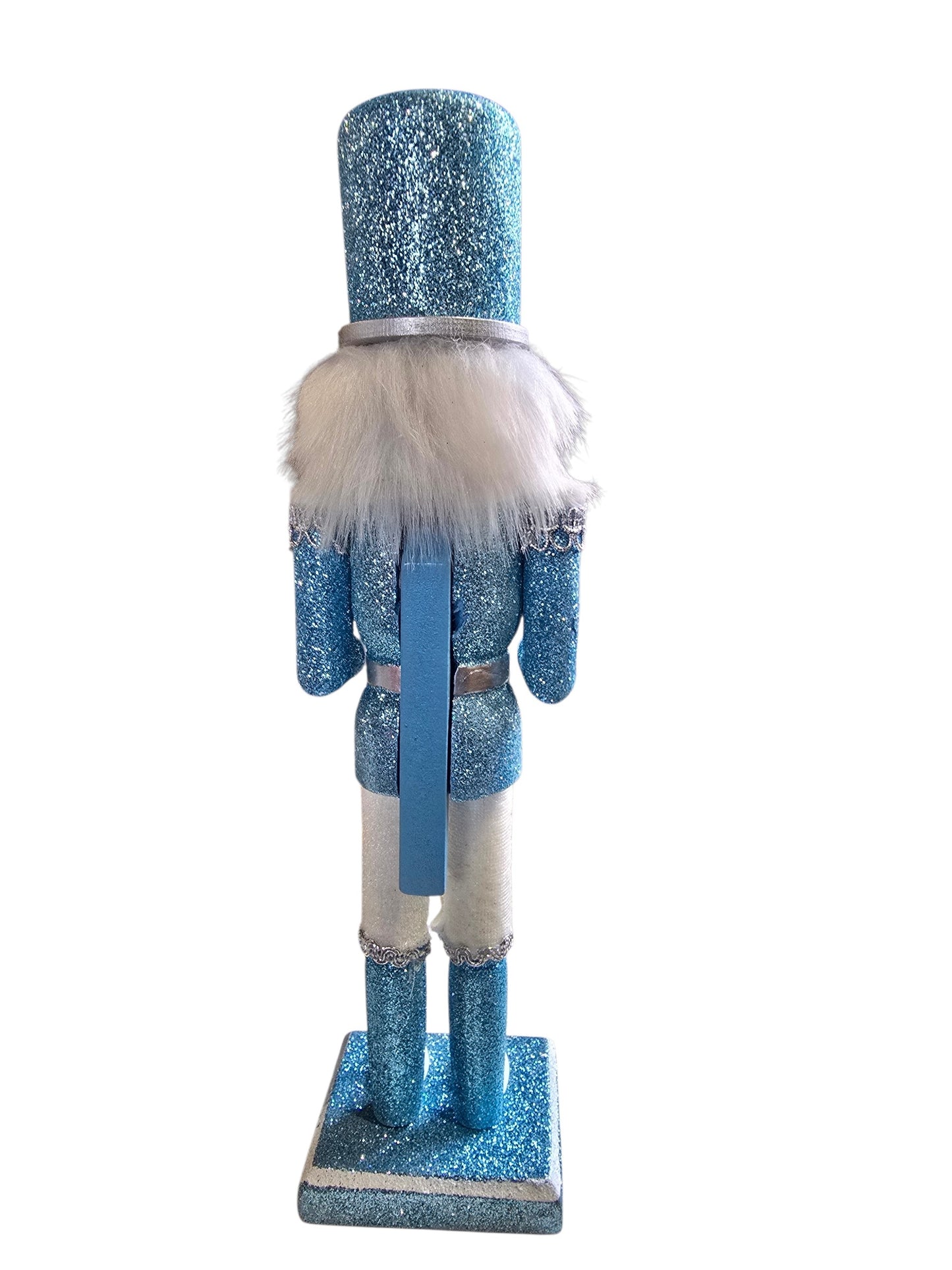 Blue & Silver Glitter Christmas Nutcracker – 12"