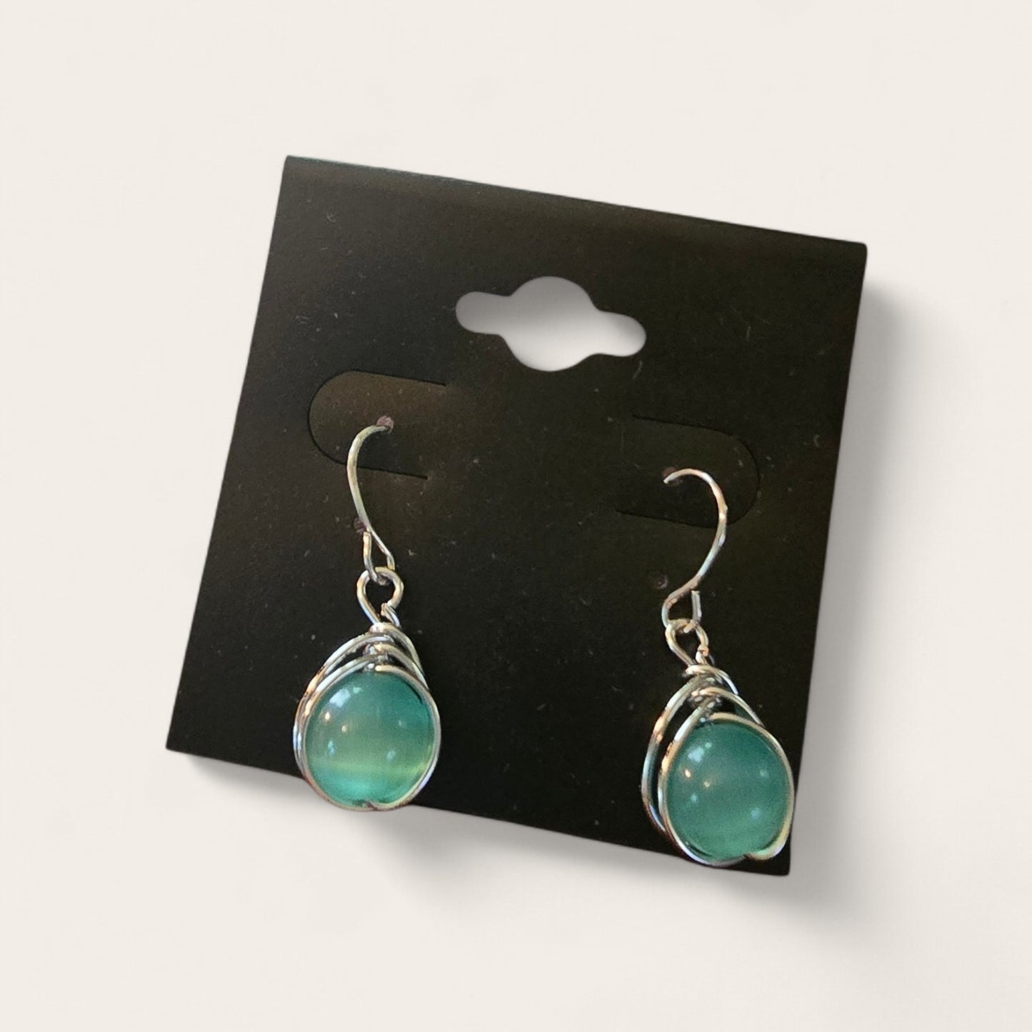 Handcrafted Wire-Wrapped Earrings with Artistic Minimalist Design