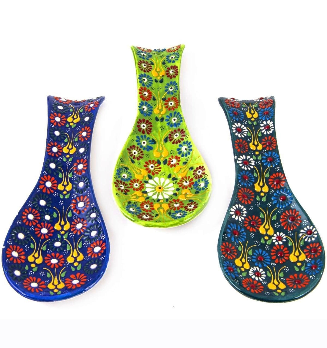 Hand-Painted Ceramic Spoon Holder – Imported