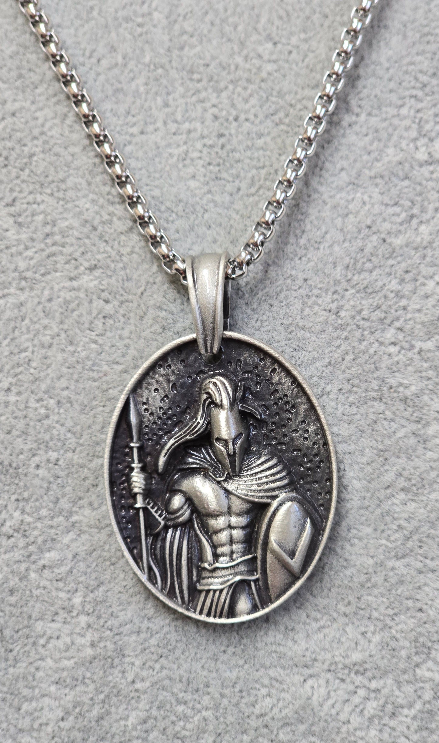 Titanium Warrior Oval Pendant - Strength & Style Combined