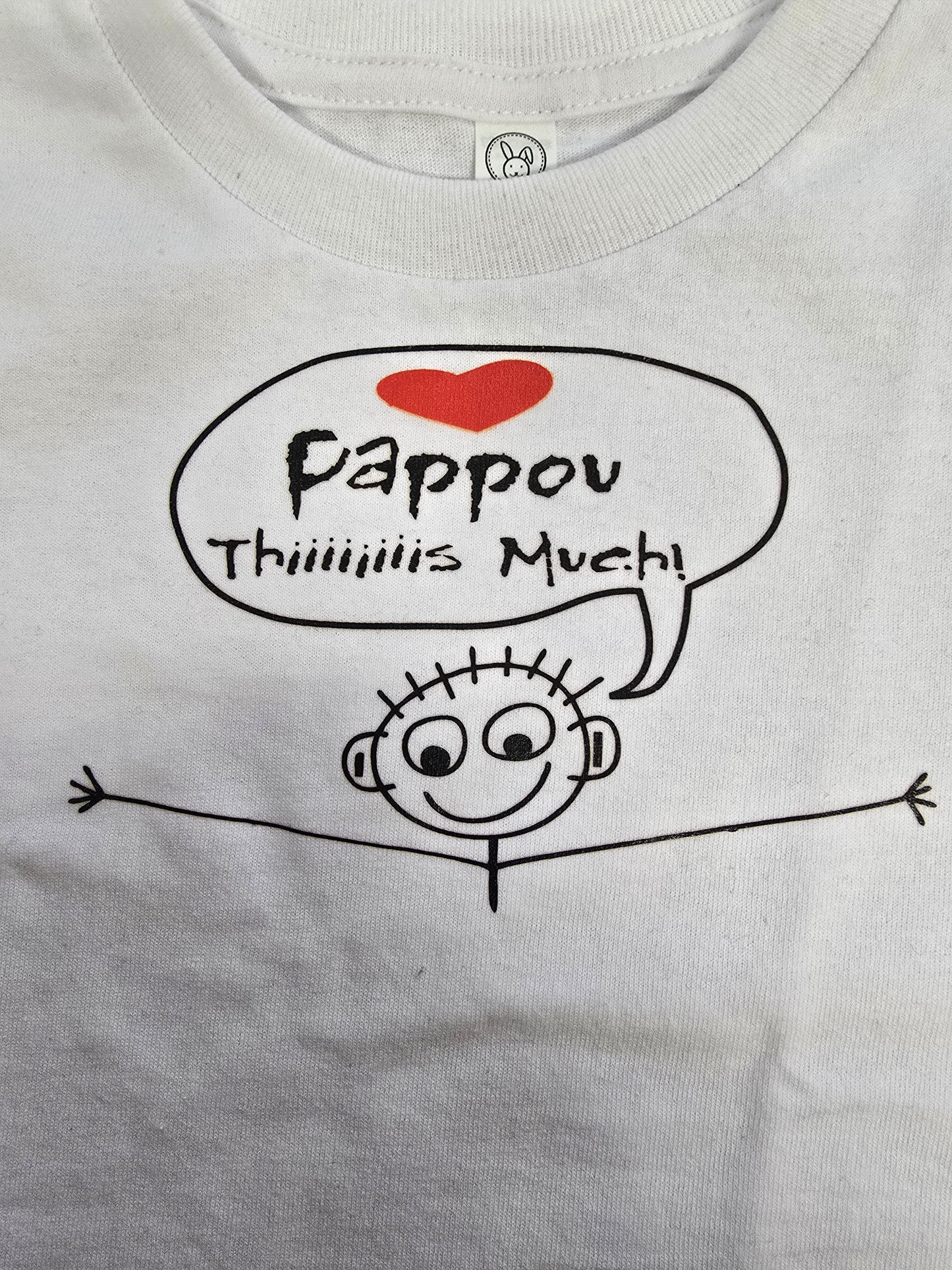 I Love Pappou This Much Toddler Shirt – Soft 100% Cotton
