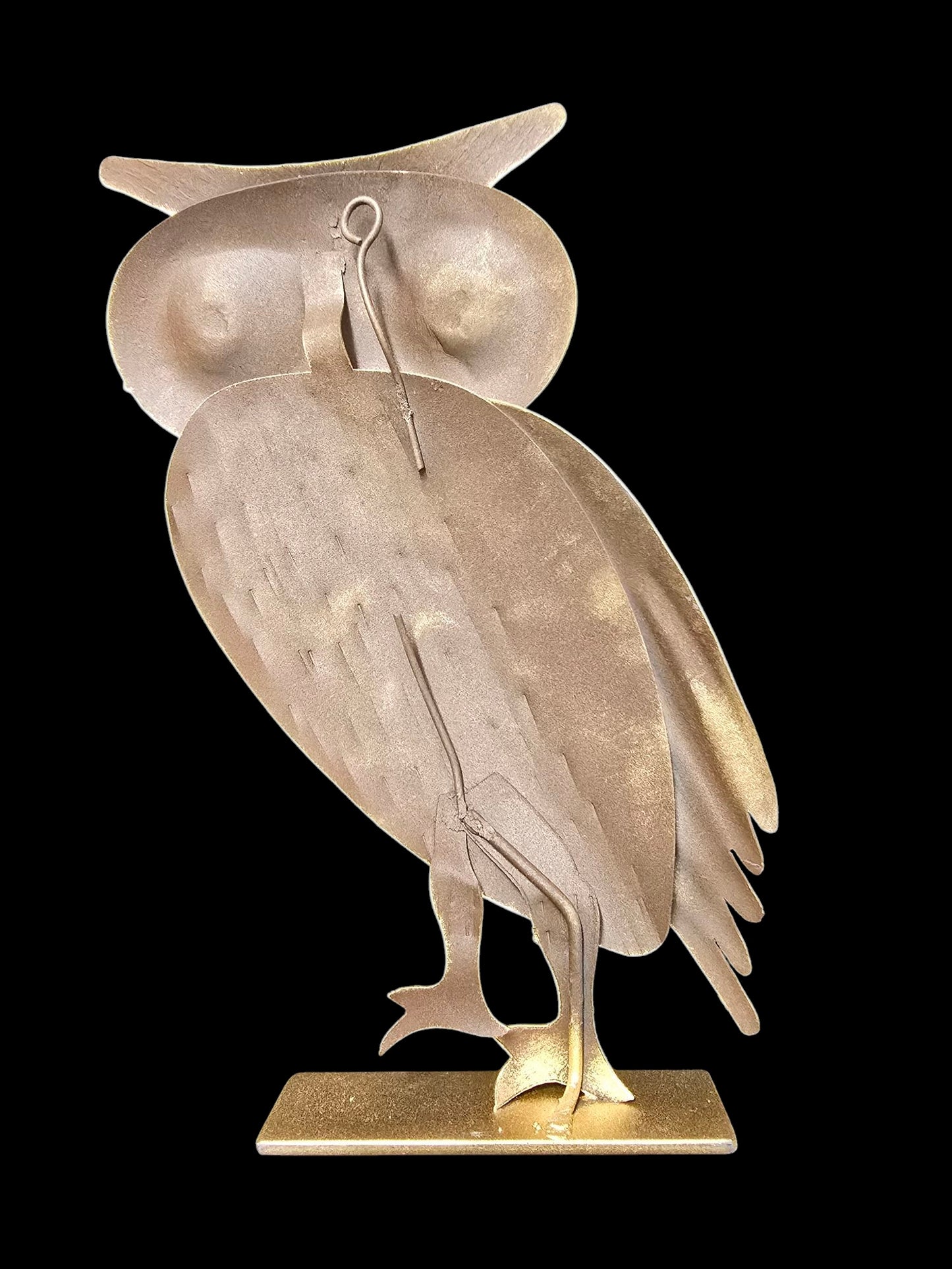 Handmade Wrought Iron Owl – Imported from Crete with Stand
