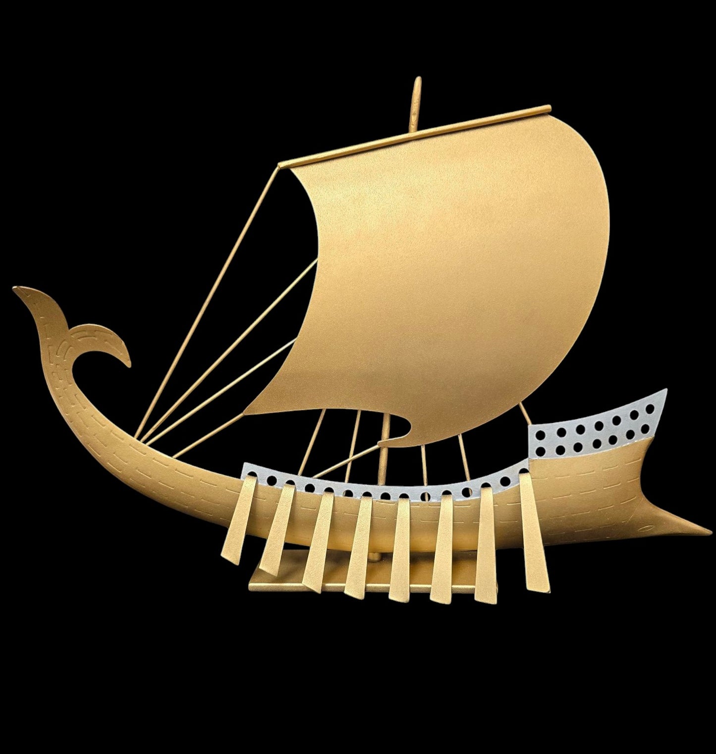 Handcrafted 3D Wrought Iron Ship – Imported from Crete