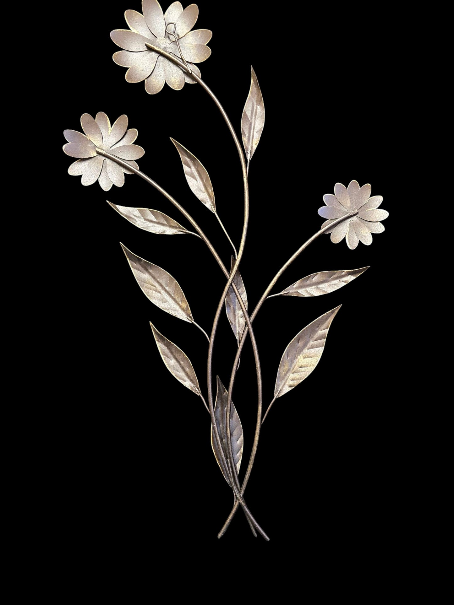 Handcrafted Wrought Iron 3D Flower Bouquet Wall Art