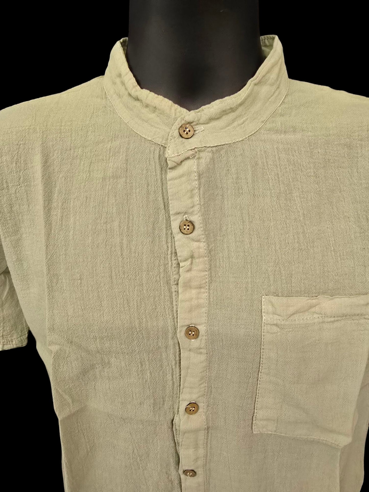 Men’s Natural Cotton Dress Shirt – Beige