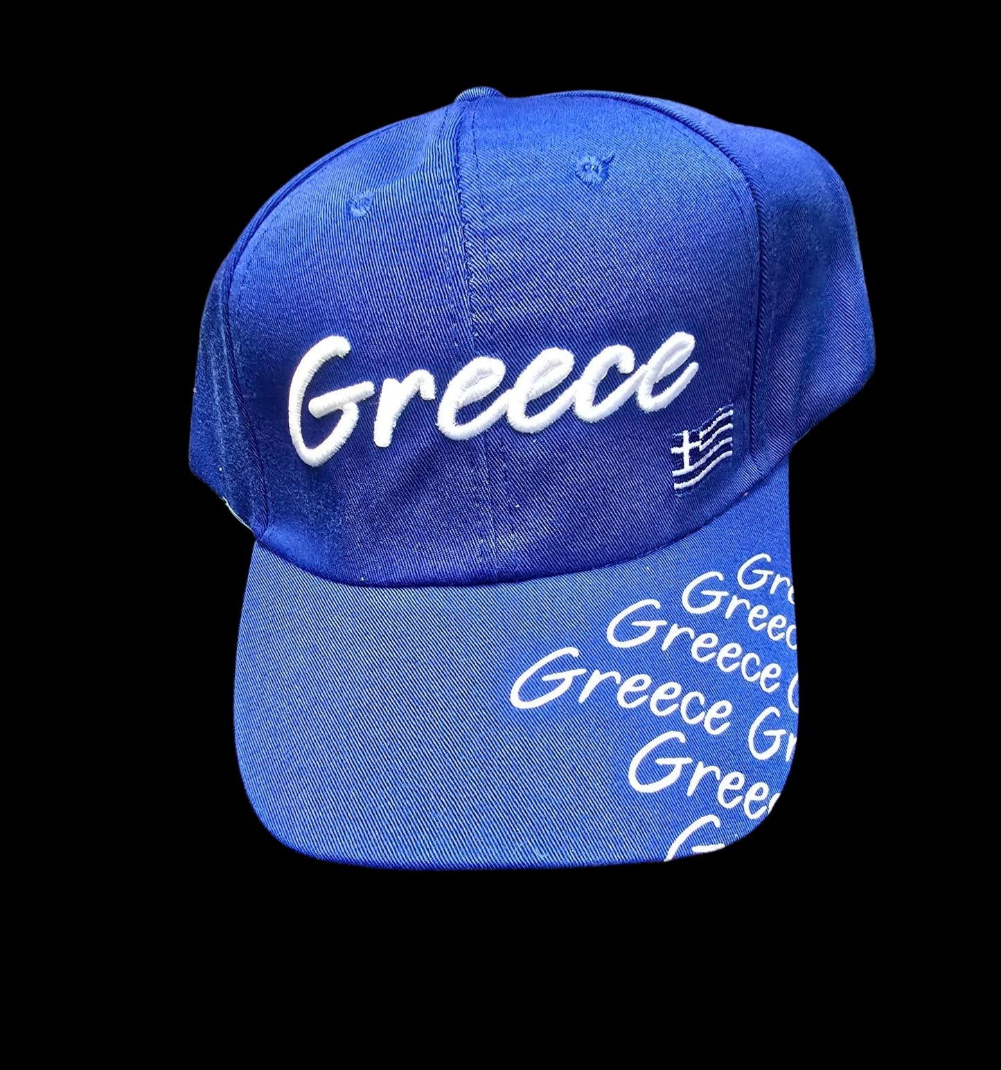 Modern Embroidered Baseball Hats with Greek Flag Patch - Adjustable and Available in Assorted Colors