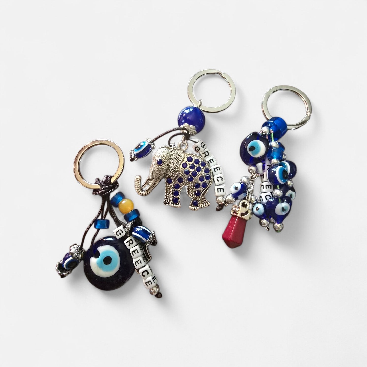 Assorted Mati (Evil Eye) Protective Keychains