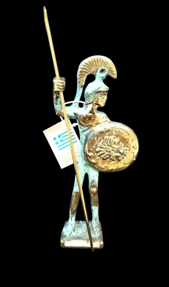 Bronze Spartan Warrior Statue - Handcrafted in Greece