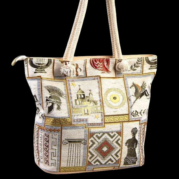 Woven Shoulder Bag – Greek-Inspired Design & Durable