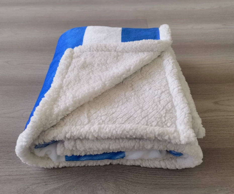 Greek Flag Throw Blanket – Soft & Cozy