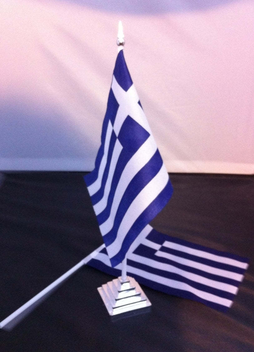 This 4x6 Greek Flag Table Decor - versatile and patriotic