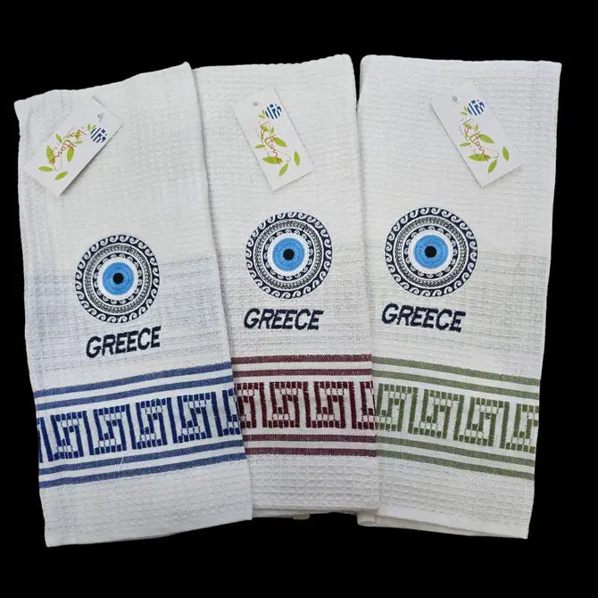 100% Cotton Mati (Evil Eye) Kitchen Towel – Imported