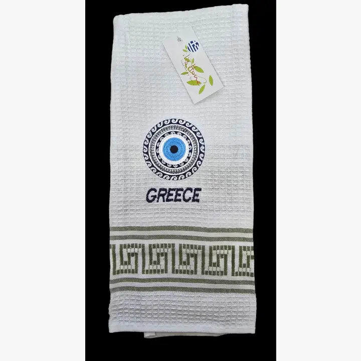 100% Cotton Mati (Evil Eye) Kitchen Towel – Imported