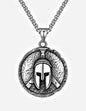 Spartan Helmet Pendant – Titanium Steel with 24" Chain