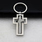 Rotatable Cross Keychain - Stainless Steel