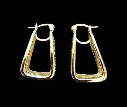 Gold-Plated Greek Key Drop Earrings