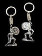 Bronze & Silver-Plated Greek Warrior Keychain