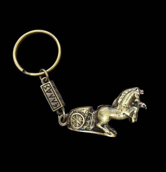 Bronze Greek Chariot Keychain