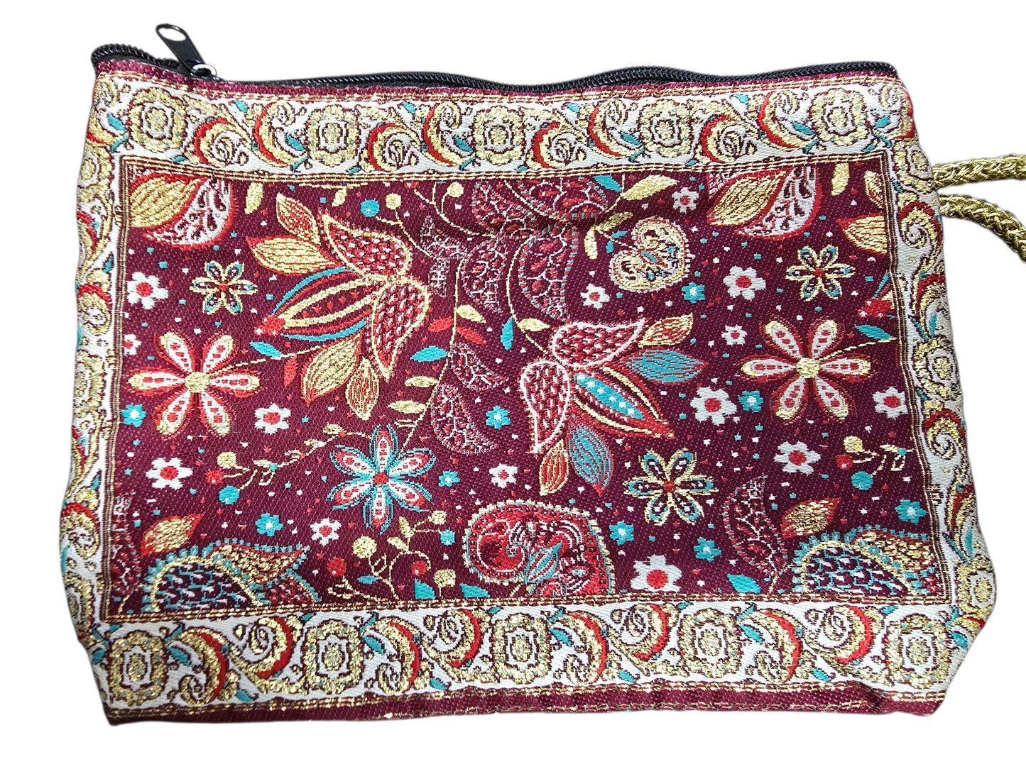 Woven Tapestry Makeup Bag