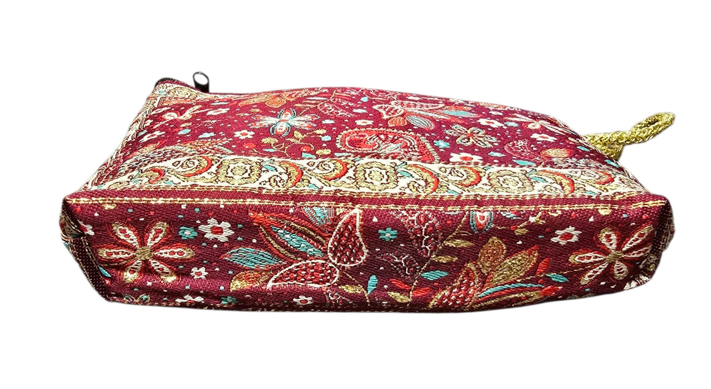 Woven Tapestry Makeup Bag