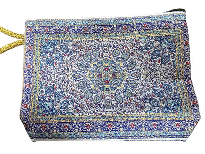 Woven Tapestry Makeup Bag