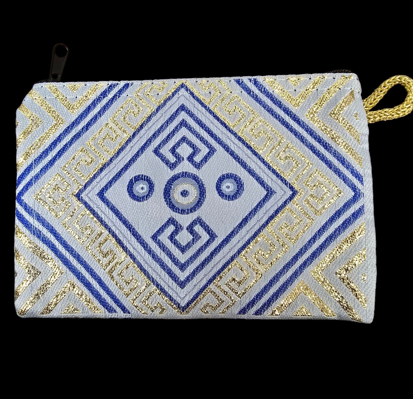 Small Woven Tapestry Purse – Greek Key Design
