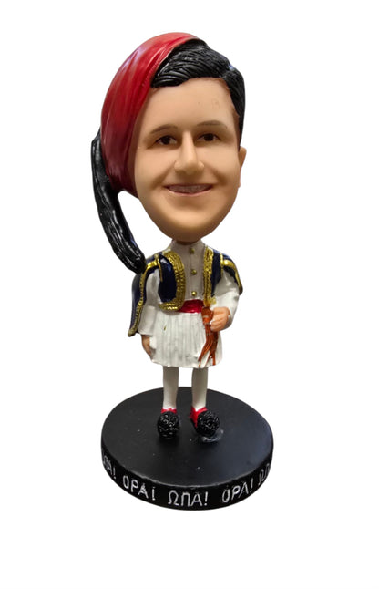Tsolias Greek Evzone Bobblehead Figurine