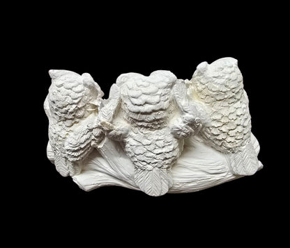 Three Wise Owls Figurine – Imported from Greece