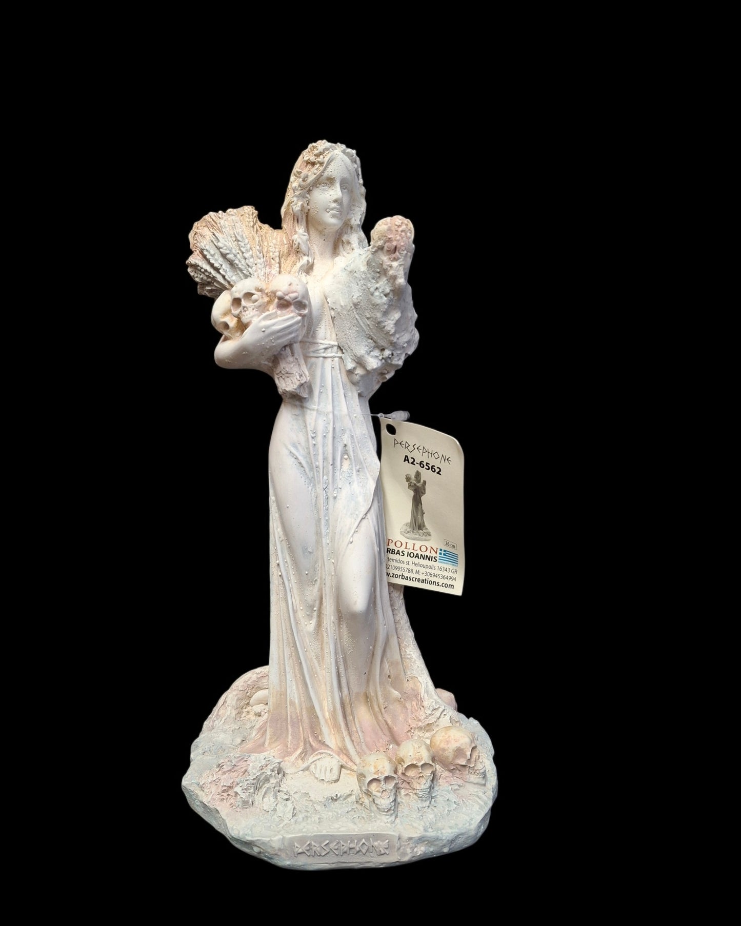 Alabaster Statue of Persephone – Goddess of the Underworld & Spring (10.5”)