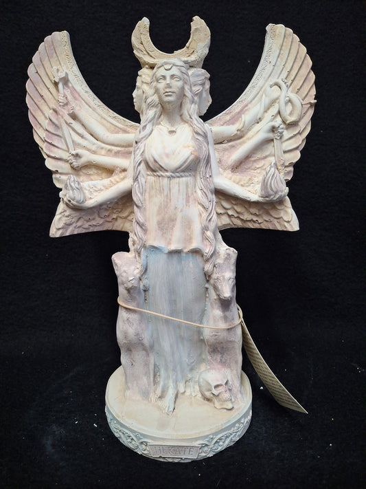 Alabaster Statue of Hekate (Hecate) – Goddess of Magic & Crossroads