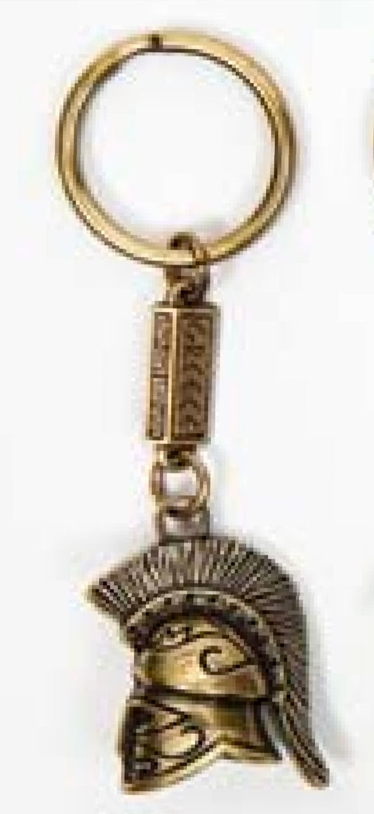 Bronze Spartan Helmet Keychain