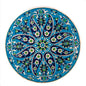 Handmade Ceramic Paisley Floral Trivet – Imported with Skid-Proof Backing (6.3")