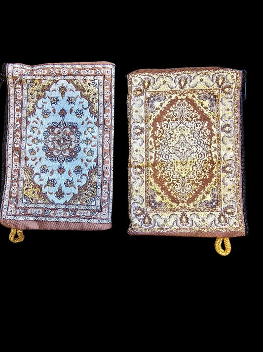 Persian‑Style Woven Tapestry Coin Purse