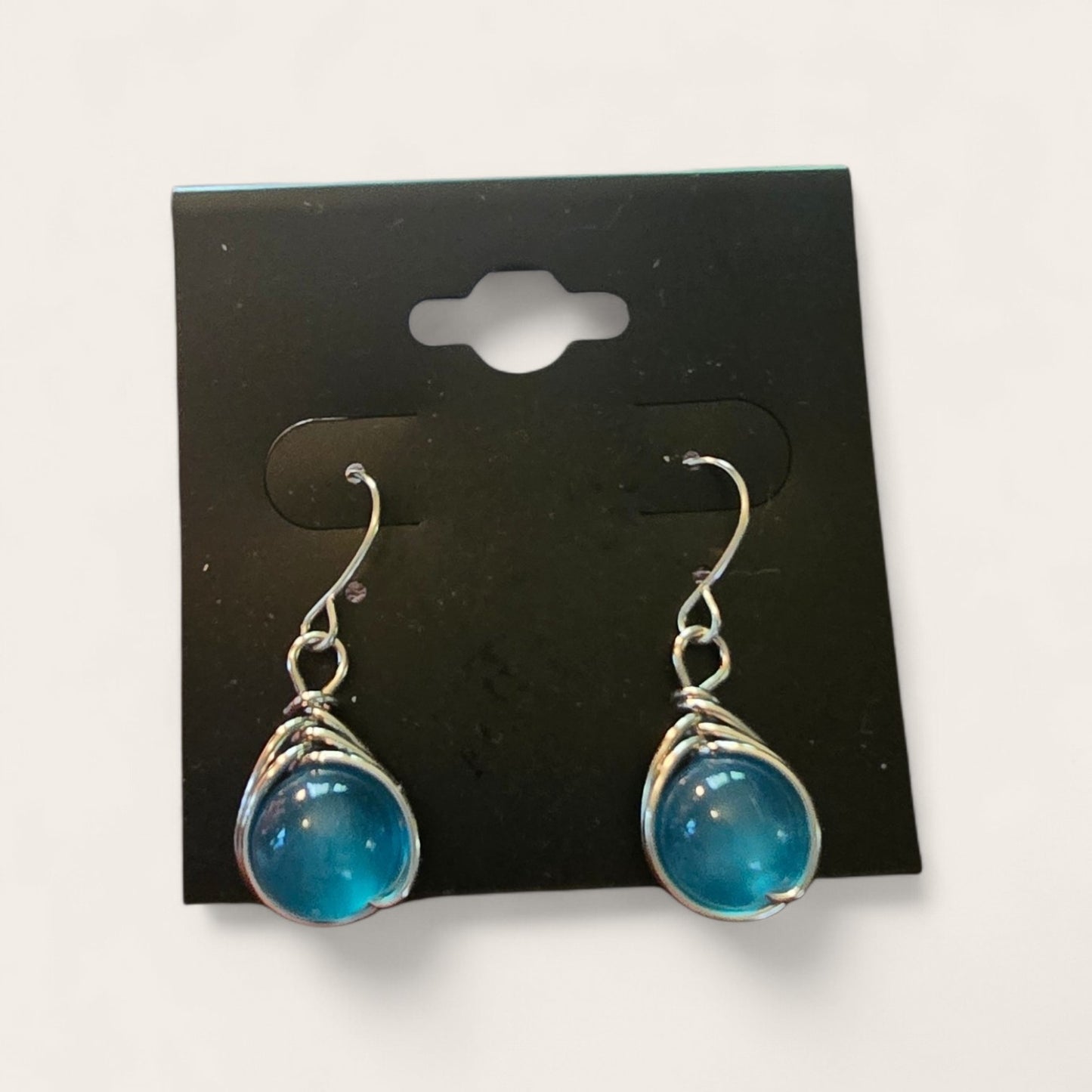 Handcrafted Wire-Wrapped Earrings with Artistic Minimalist Design