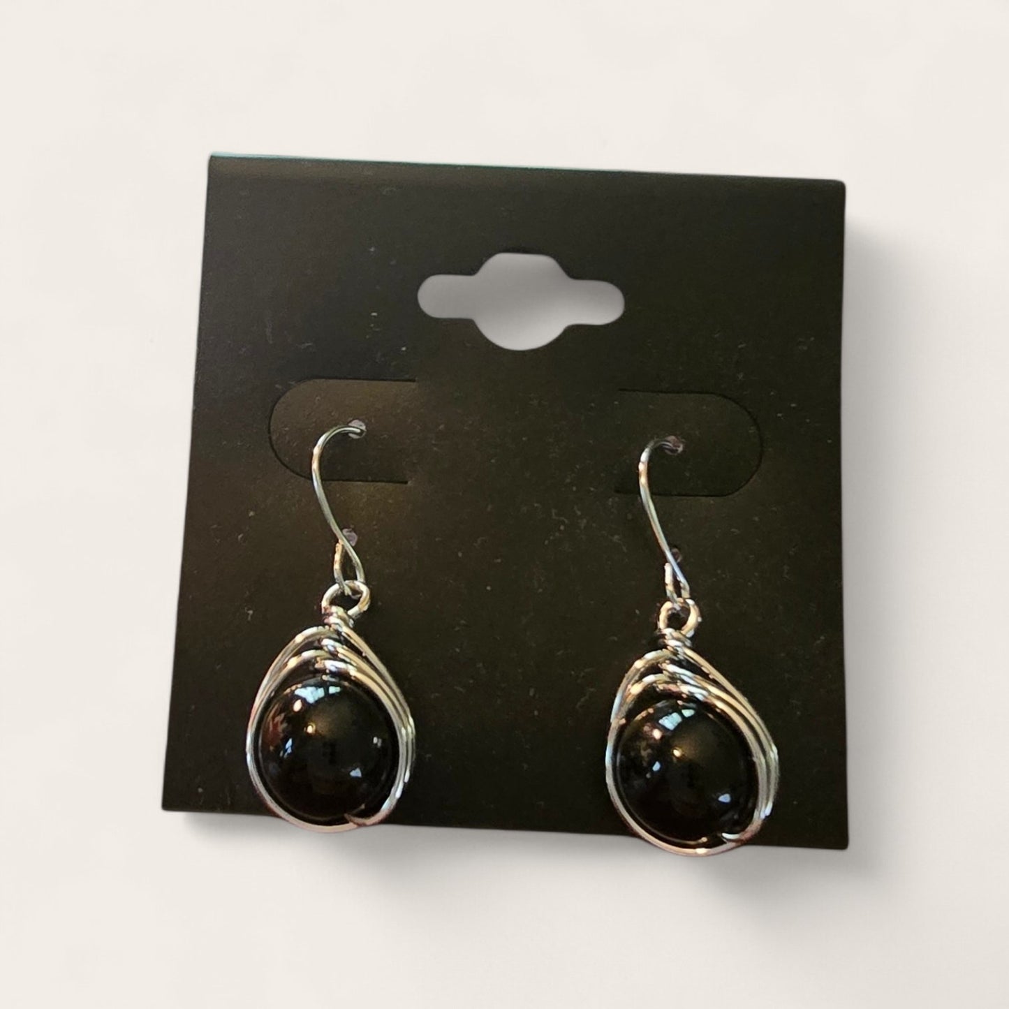 Handcrafted Wire-Wrapped Earrings with Artistic Minimalist Design