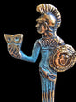 Handmade Bronze Athena Statue with Blue-Green Patina – Imported from Greece