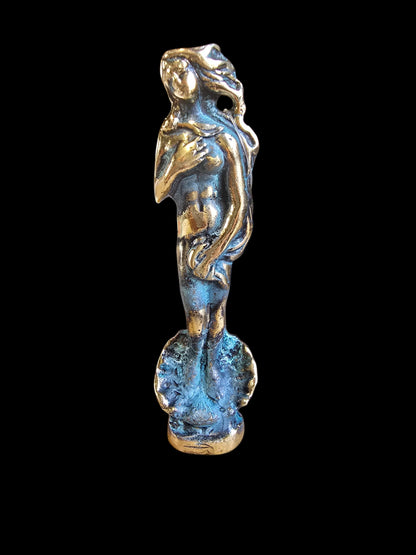 Handmade Bronze Aphrodite Statue with Blue-Green Patina – Imported from Greece