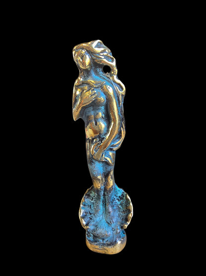 Handmade Bronze Aphrodite Statue with Blue-Green Patina – Imported from Greece