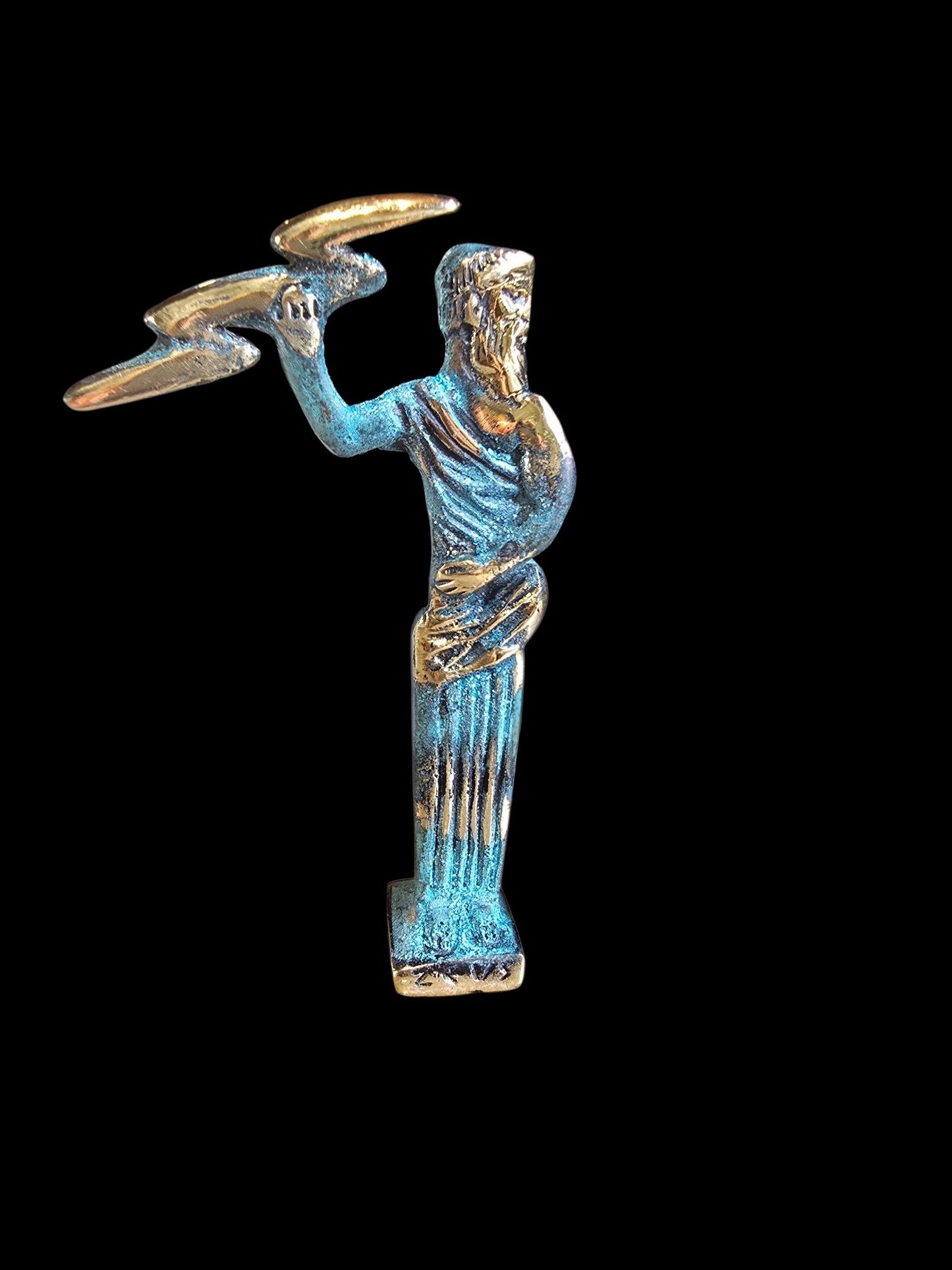 Bronze Zeus Statue - Patina Finish