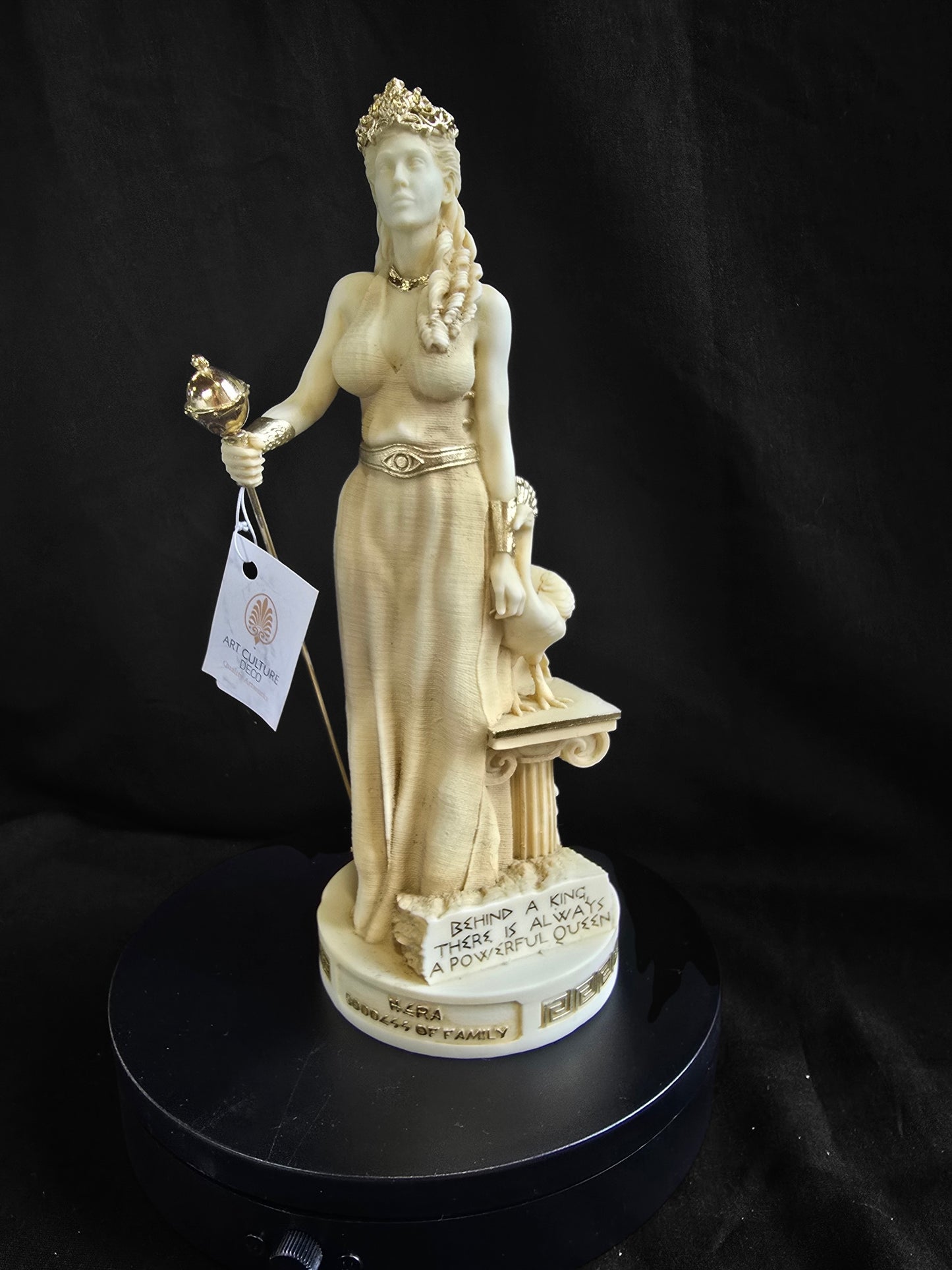 Handmade Alabaster Statue of Hera – Greek Goddess of Marriage & Queenship