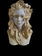 Medusa Bust Statue with Gold Accents