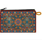 Exquisite Woven Tapestry Purse with Deep Auburn and Blue Floral Design