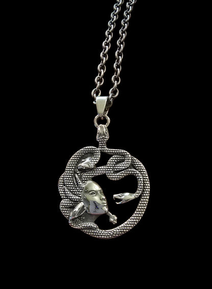 Medusa & Serpent Stainless Steel Necklace