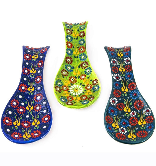 Hand-Painted Ceramic Spoon Holder – Imported