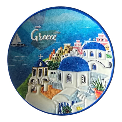 Greek Island Plate Style Magnets – Imported