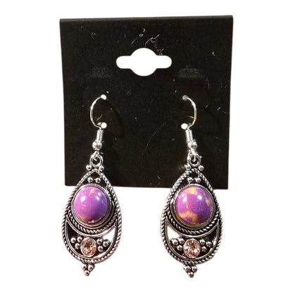 Antique Silver Filigree Gemstone Earrings – Assorted