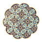 16 cm Hand-Painted Rosette Ceramic Trivet