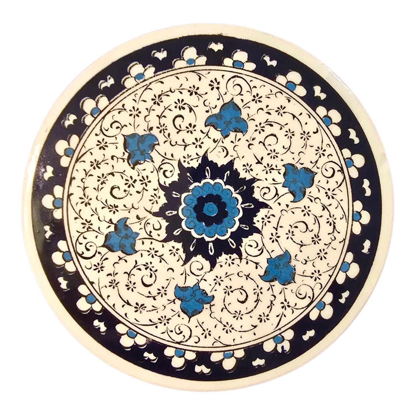 16 cm Hand-Painted Ceramic Trivet
